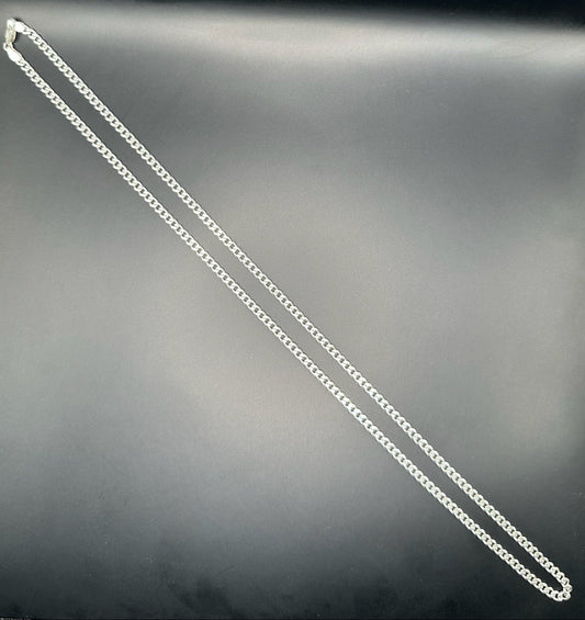 925 Sterling Silver Cuban Chain 4mm - 24 Inch